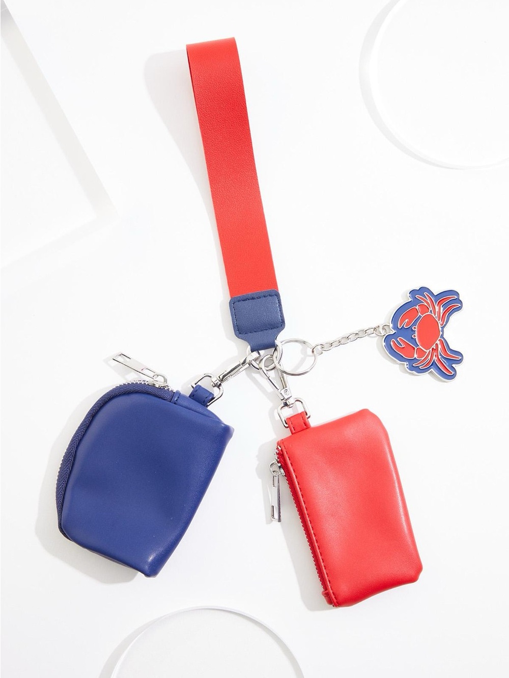 Cato | DUAL POUCH CHARM WRISTLET SET RACING RED